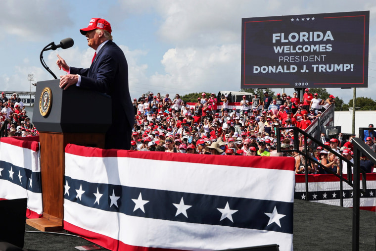 Image: U.S. President Trump holds a campaign rally in Tampa, Florida