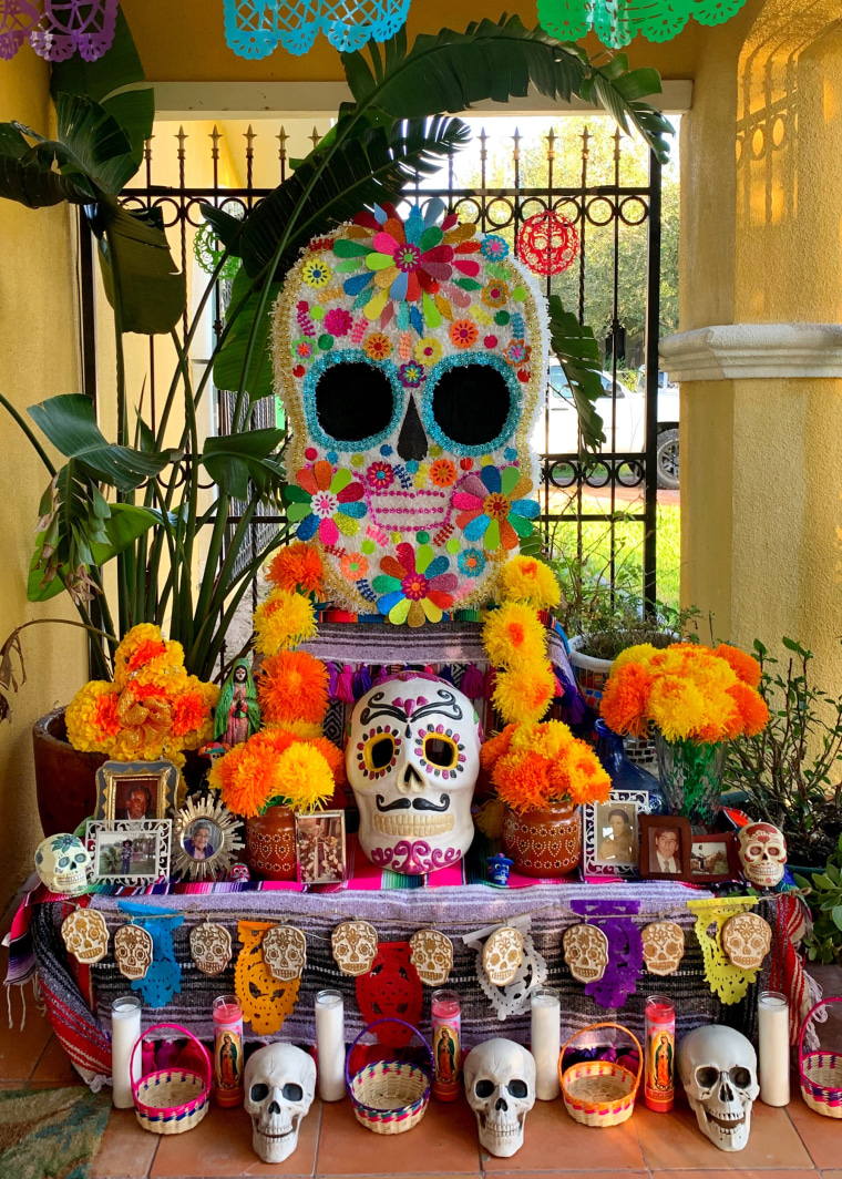 An altar that Juan Frias has done for El Dia de los Muertos in 2019.