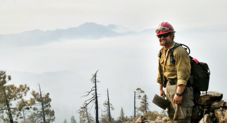 Mike West, a former wildland firefighter from Susanville, Calif., is now a teacher.
