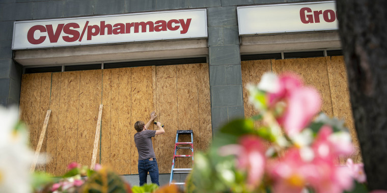 Image: Businesses Around White House In D.C. Board Up In Anticipation Of Election Night Unrest