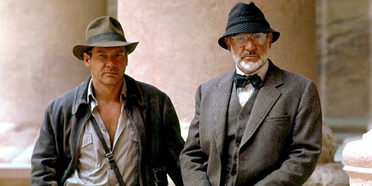INDIANA JONES AND THE LAST CRUSADE, Harrison Ford, Sean Connery, 1989, (c) Paramount/courtesy Everet
