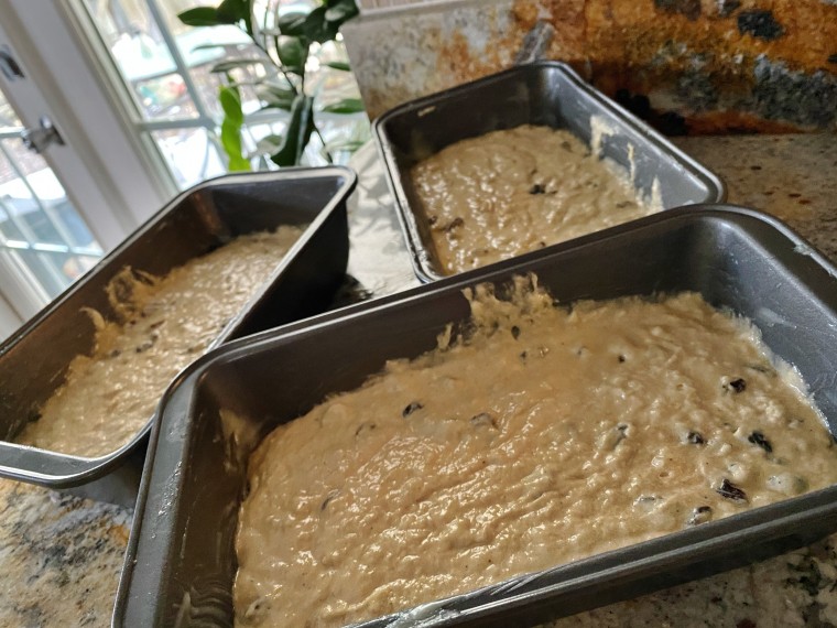 My leavened election cakes, ready for the oven.