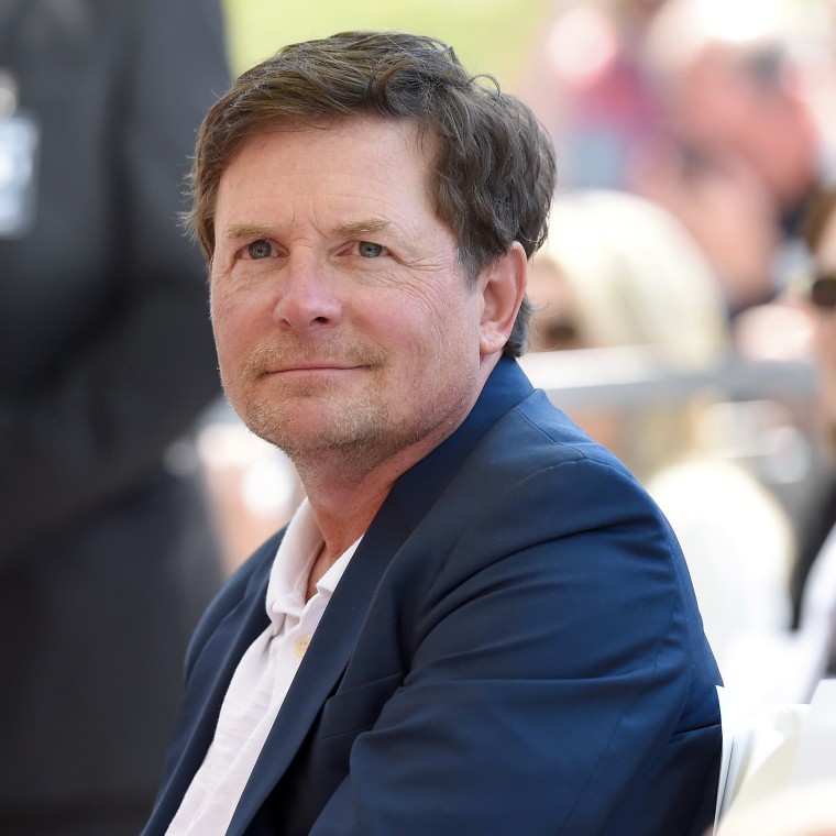 Michael J. Fox attends Julianna Margulies Hollywood Walk Of Fame ceremony
