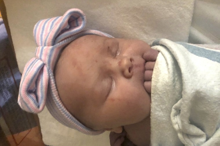 This November 2020 photo provided by Jay Schwandt shows Maggie Schwandt, who was born Thursday, Nov. 5, 2020, at a hospital in Grand Rapids, Mich.