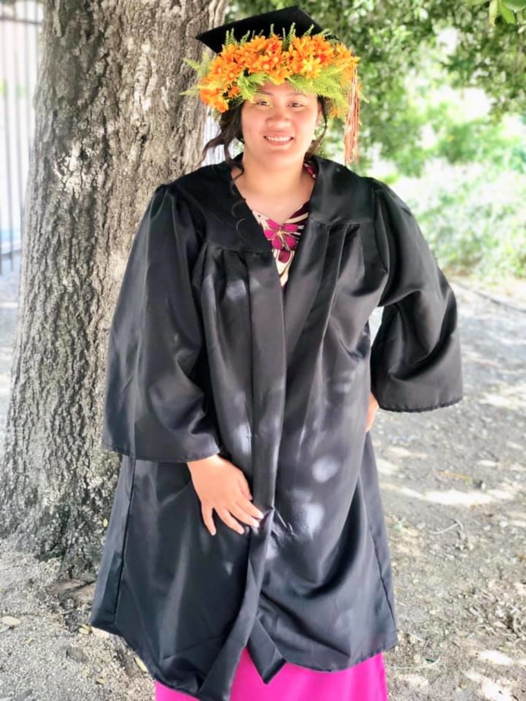 Veta Belford at her high school graduation.