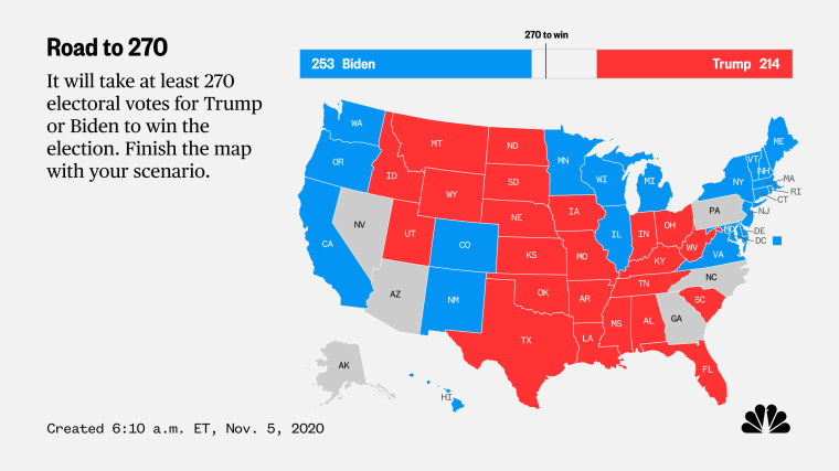 An Electoral College map of the United States