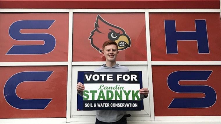 Image: Landin Stadnyk, the youngest elected official in Kentucky.