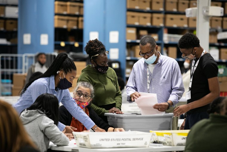 Image: Georgia Election Officials Continue Ballot Counting