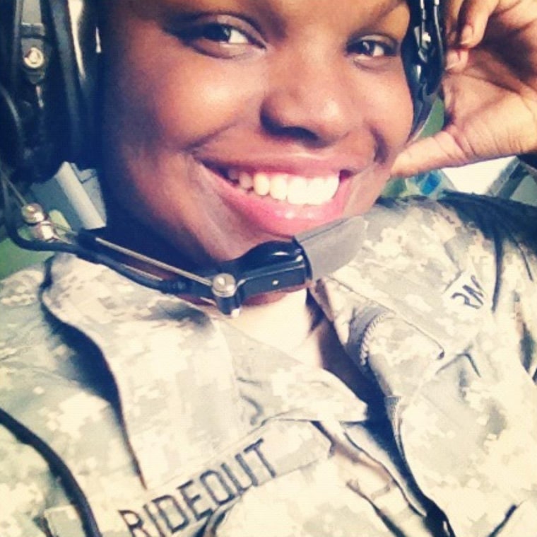 Darcel Rideout loved being a weapons instructor in the National Guard and the new perspective she gained from her role there. 