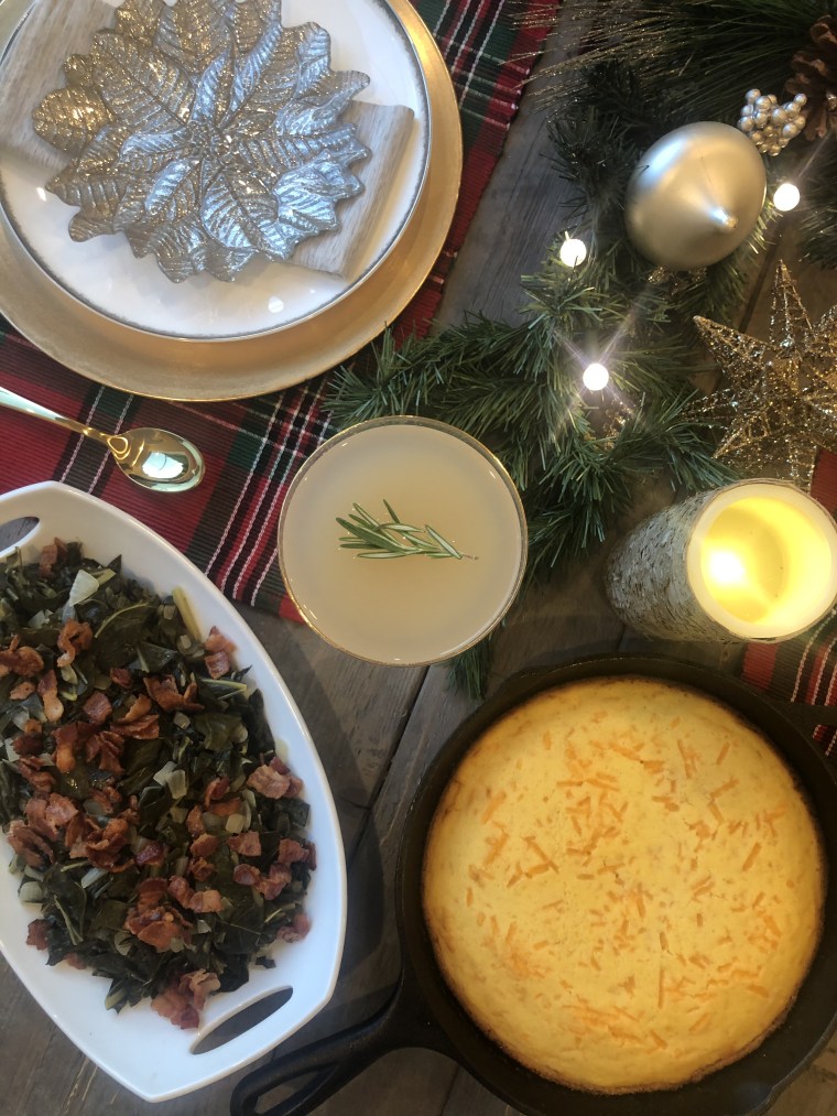 Mowry's go-to Thanksgiving sides are collard greens and cornbread.
