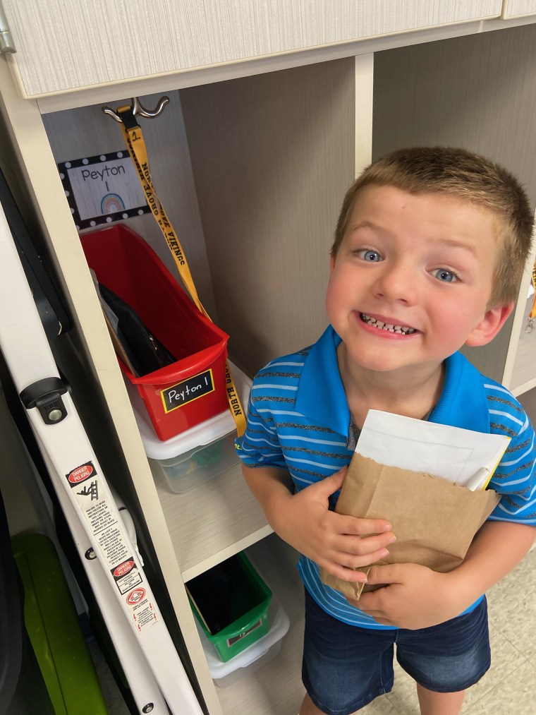 Peyton, now 6, accidentally swallowed magnets when he strung them together like a snake and pretended he was eating spaghetti. His mom, Jessica MacNair, wants to raise awareness about the dangers of tiny magnets. 