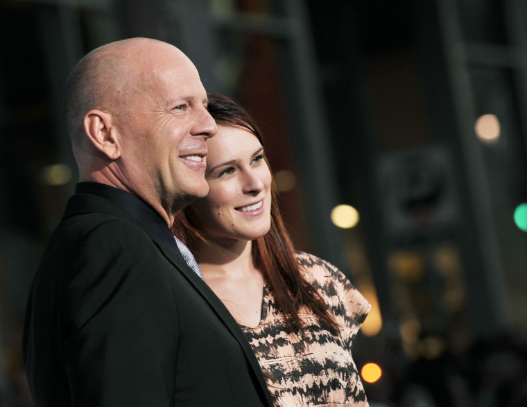 Actors Bruce Willis and his daughter Rumer Willis