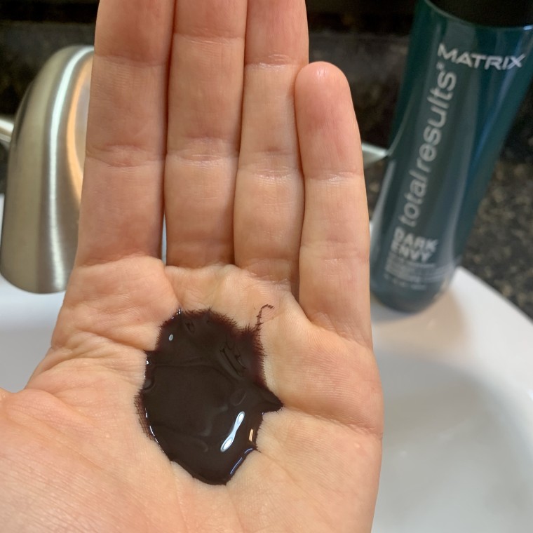 The shampoo is actually purple, not green.