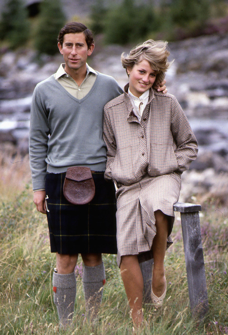 Image: Prince Princess Of Wales at Bridge of Dee Balmoral August 1981