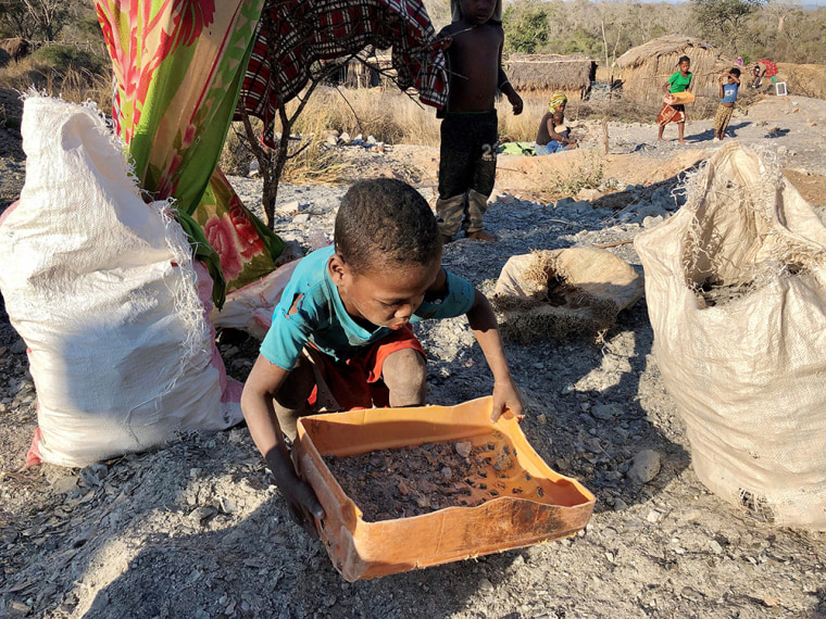 Thousands of children work in Madagascar's mica industry.