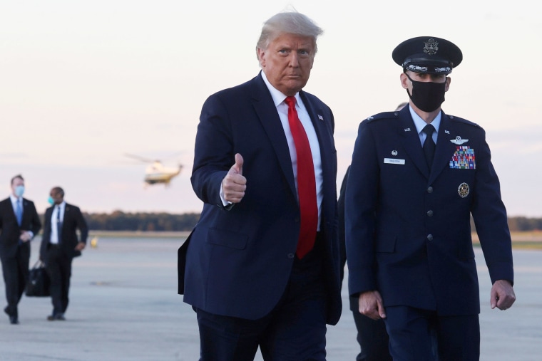 Image: U.S. President Trump arrives to board Air Force One for travel to a campaign rally from Joint Base Andrews, Maryland
