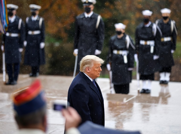 Image: President Trump attends Veterans Day observance at Arlington National Cemetery in Arlington, Virginia
