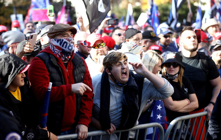 Image: Supporters of President Trump protest against election results, in Washington