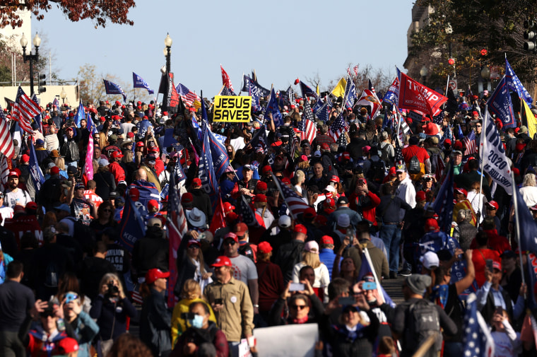 Image: Pro-Trump Right Wing Groups Hold "Million MAGA March" To Protest Election Results