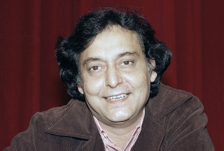 Soumitra Chatterjee during a presentation of the Indian filme "Ghare-Baire" at the 37th Cannes Film Festival on May 22, 1984.