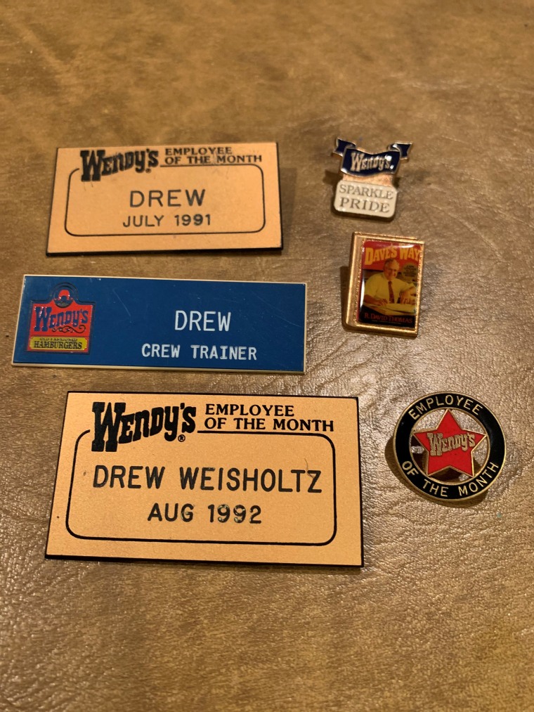 Some tokens of my time at Wendy's dusted off and taken down from my attic.