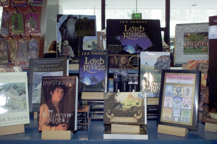 Image: A selection of J.R.R. Tolkien's books for sale.