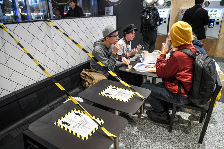 IMAGE: Customers at a restaurant in Stockholm