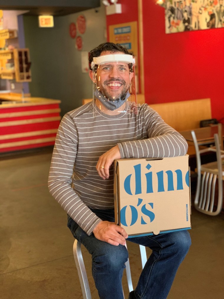 Dimo's has been using its pizza ovens to make face shields.