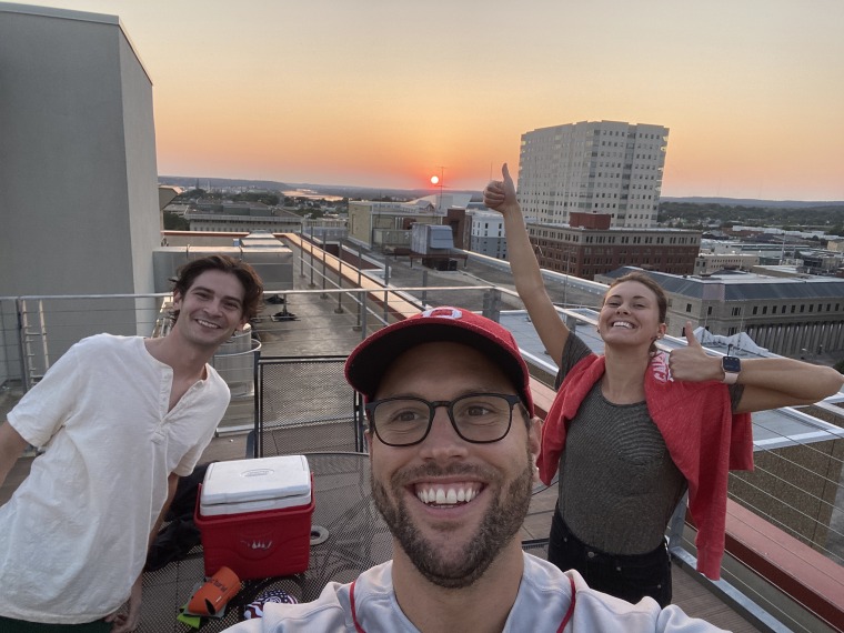 Williams said one of the perks of living in downtown Tulsa is hanging out on his apartment rooftop with new friends.
