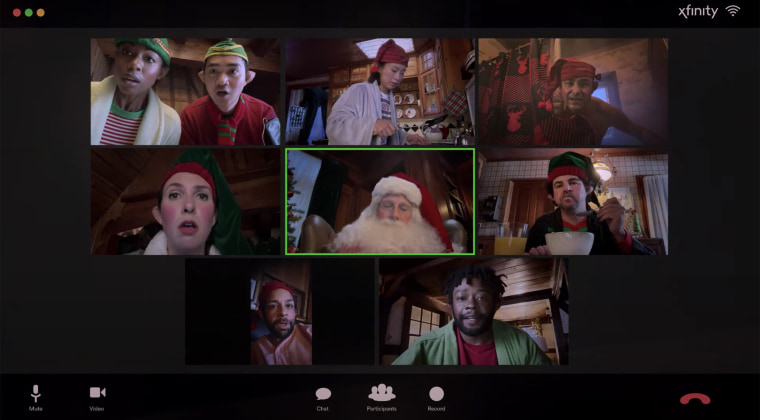 Even Santa and his elves have become well-versed in virtual calls. 