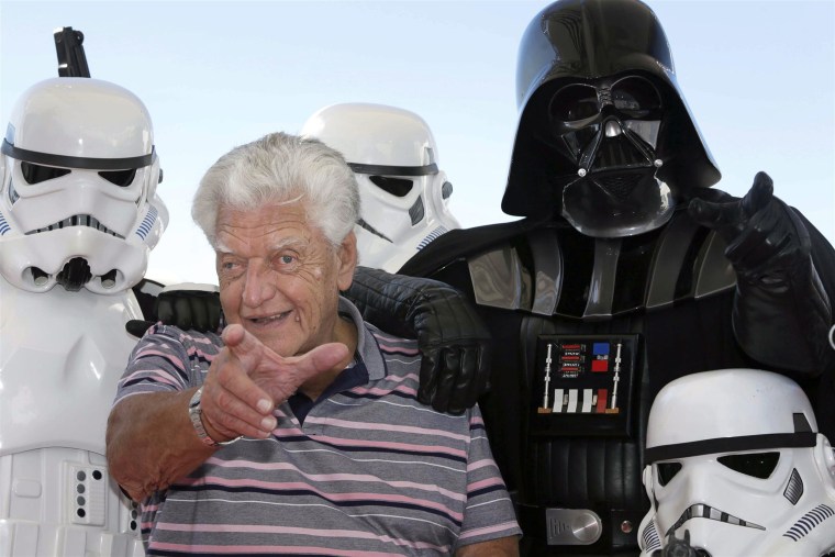British actor David Prowse, who played Darth Vader in the original Star Wars movie trilogy, at the 48th Sitges International Fantastic Film Festival, near Barcelona, Spain, in 2015.