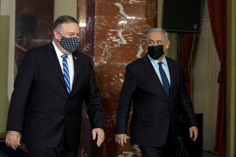 Image: Secretary of State Mike Pompeo, left, and Israeli Prime Minister Benjamin Netanyahu in Jerusalem last Thursday.