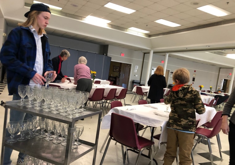 In previous years' Thanksgivings, the Folsom family would volunteer at a senior center.