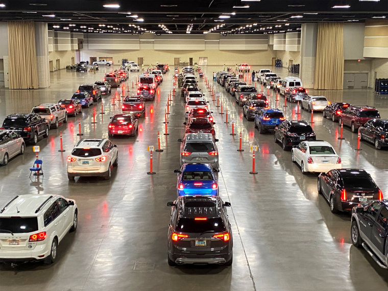 About 1,000 Covid-19 tests are administered each day at a drive-through testing site in Bismarck, N.D.