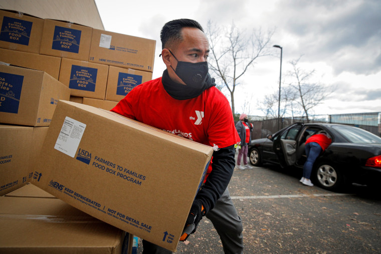 Image: Thanksgiving holiday food drive  in East Rutherford, New Jersey