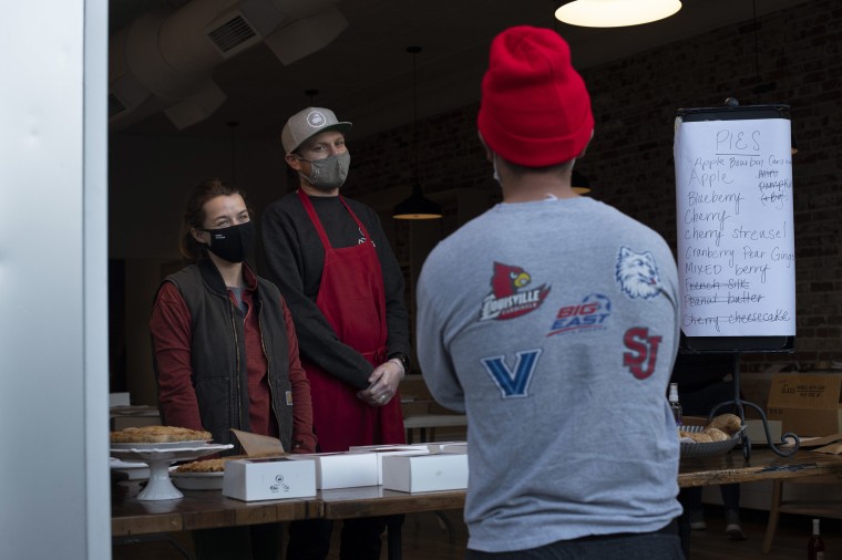 Image: From left, Rachel Lehnert and Elias Lehnert, co-owners of Colorado Cherry Co. - Pie and Provisions