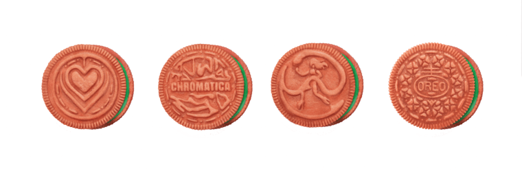 The pink-colored cookies "feature three Chromatica-inspired cookie embossments," according to the brand.