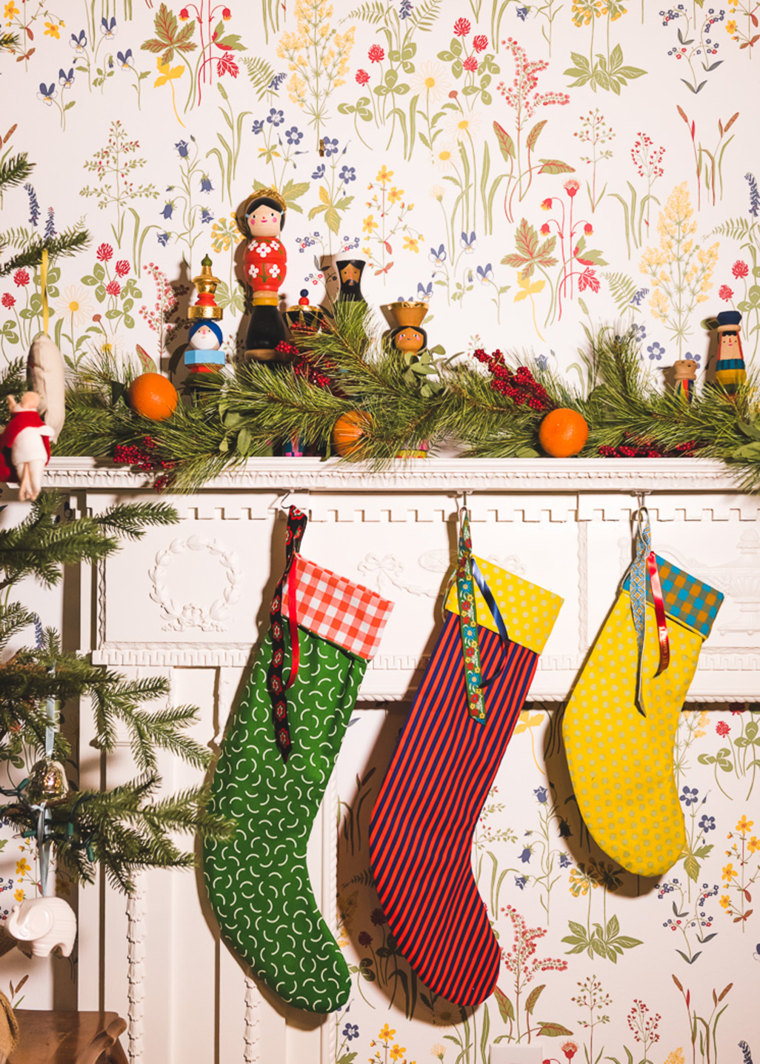 You can choose whichever fabric you like for these to match your Christmas decor theme.