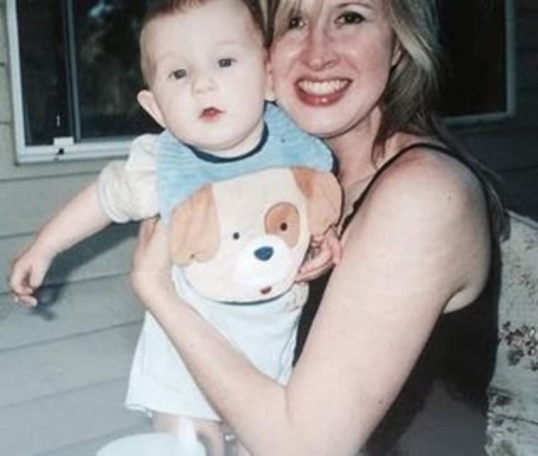 Linda Dahlstrom Anderson with her son Phoenix in 2004. 