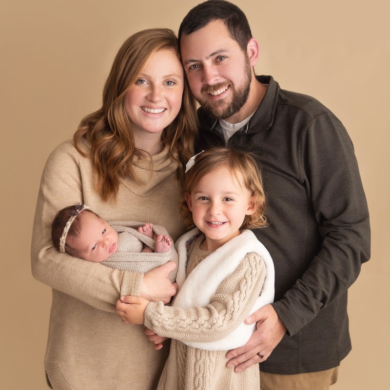 Tina and Ben Gibson turned to embryo adoption after struggling with infertility. 