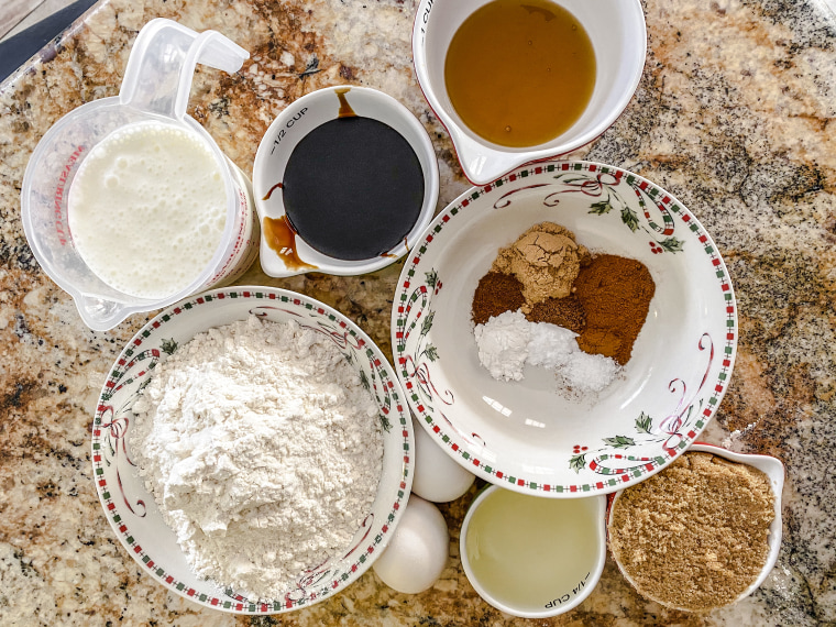 Ingredients for the gingerbread muffins include molasses, honey and ginger.