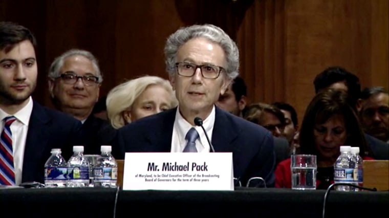 Michael Pack attends a Senate hearing on Sept. 19, 2019.