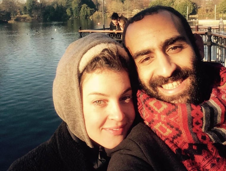 Image: Jess Kelly and her husband Karim Ennarah.