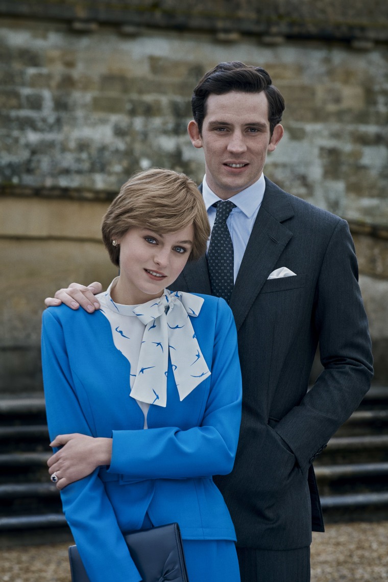 Image: Emma Corrin as Princess Diana and Josh O'Connor as Prince Charles in 'The Crown'