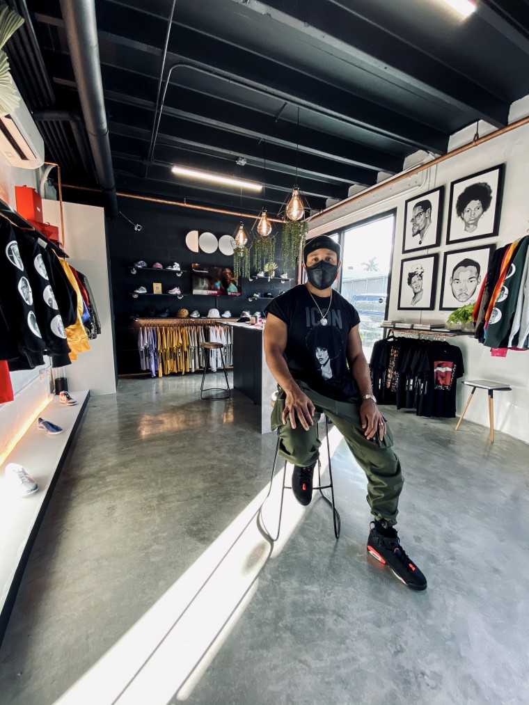 Terrance Wilson, co-owner of COOL Creative, at his store Little Haiti, a neighborhood of Miami, Florida.