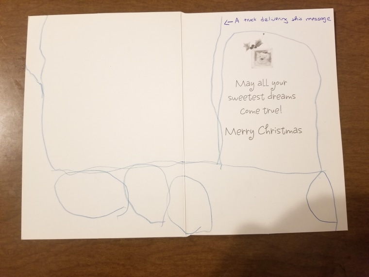Image: 3-year-old Christmas card