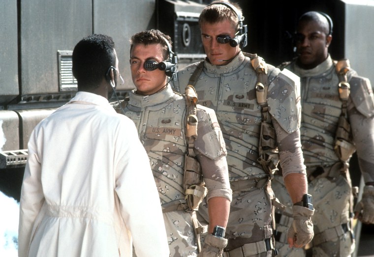 IMAGE: Jean-Claude Van Damme and Dolph Lundgren in 'Universal Soldier'