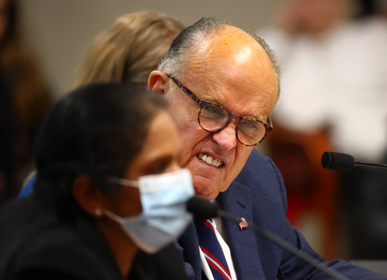 Image: Rudy Giuliani Appears Before Michigan State Legislature's House Oversight Committee