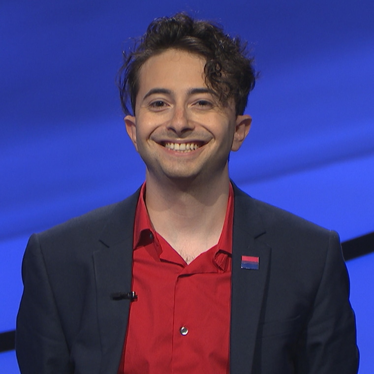Cody Lawrence wore a bisexual pride flag pin during his appearance on "Jeopardy!"