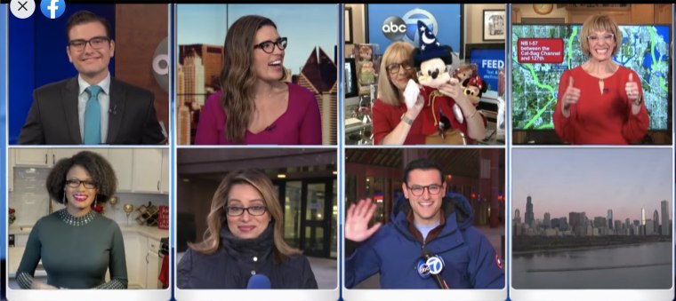 The news team joined anchor Tanja Babich in a show of support for her daughter and her glasses. 